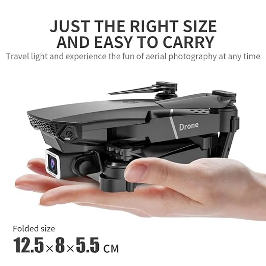 Ascetic Foldable GPS FPV Drone with 1080P HD 4k Camera Video record for Beginners, RC Quadcopter with GPS Return Home, Follow, Gesture Control, Auto Hover & 5G Wifi Transmission back Double Battery- Double Camera