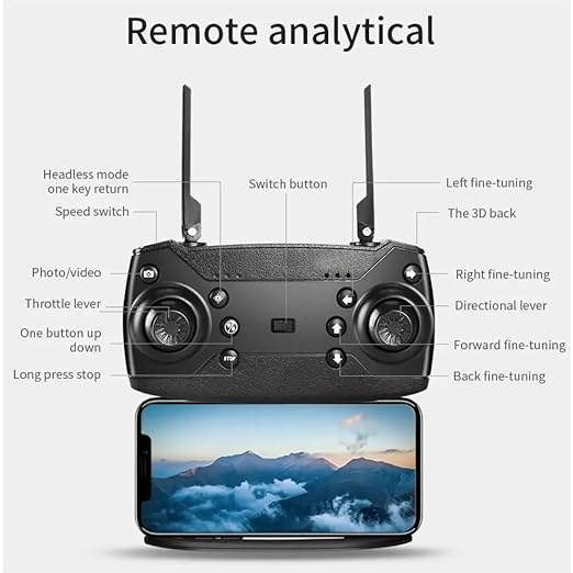 Ascetic Foldable GPS FPV Drone with 1080P HD 4k Camera Video record for Beginners, RC Quadcopter with GPS Return Home, Follow, Gesture Control, Auto Hover & 5G Wifi Transmission back Double Battery- Double Camera